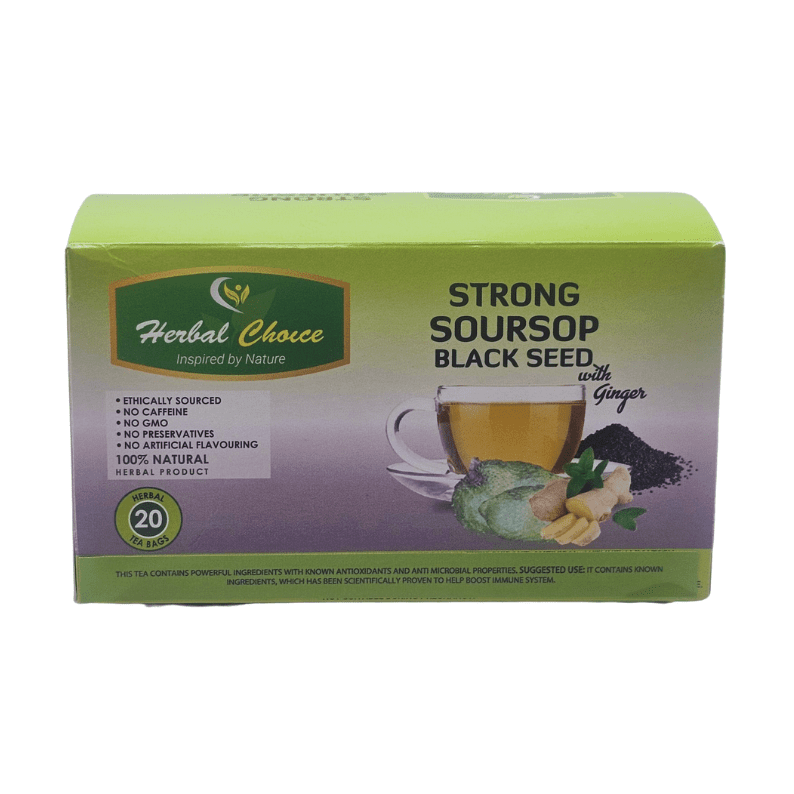Strong soursop blackseed and ginger tea