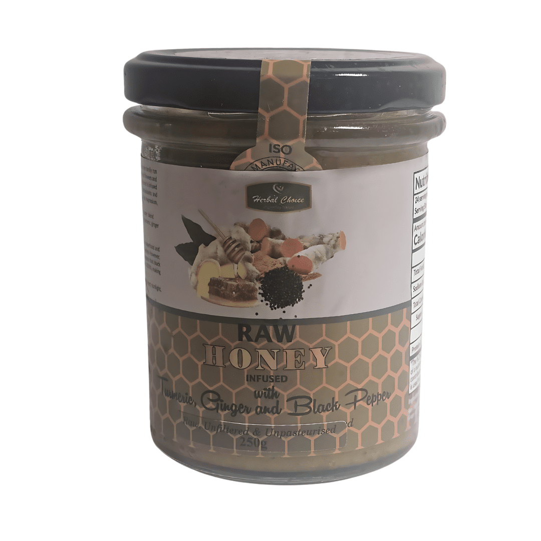 Raw honey infused with Ginger turmeric & Black pepper