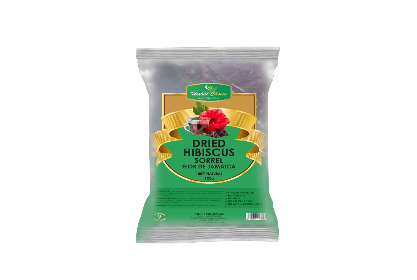 Dried Hibiscus Sorrel 125g Herbal Choice Natural Hibiscus Flowers Tea