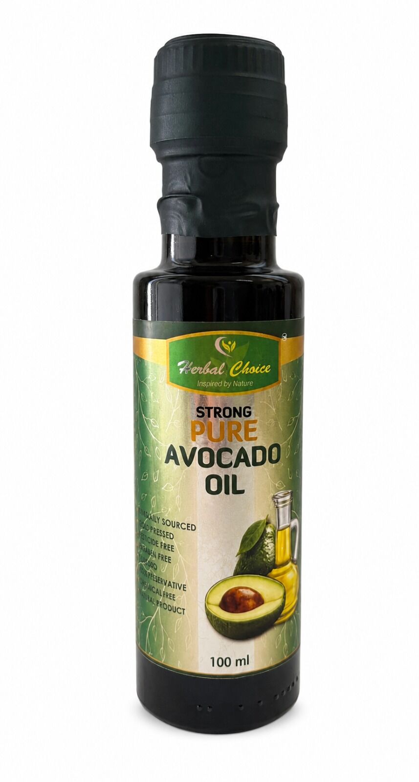 Herbal Choice Strong Pure Avocado Oil 100ml cold pressed natural avocado oil